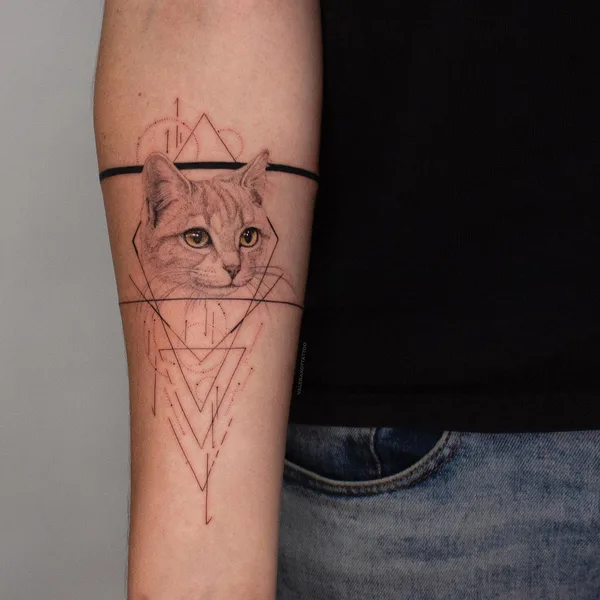 Graphic tattoo by Valera Kot in Moscow