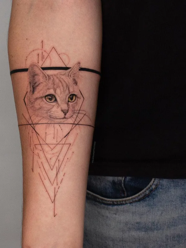 Graphic tattoo by Valera Kot in Moscow