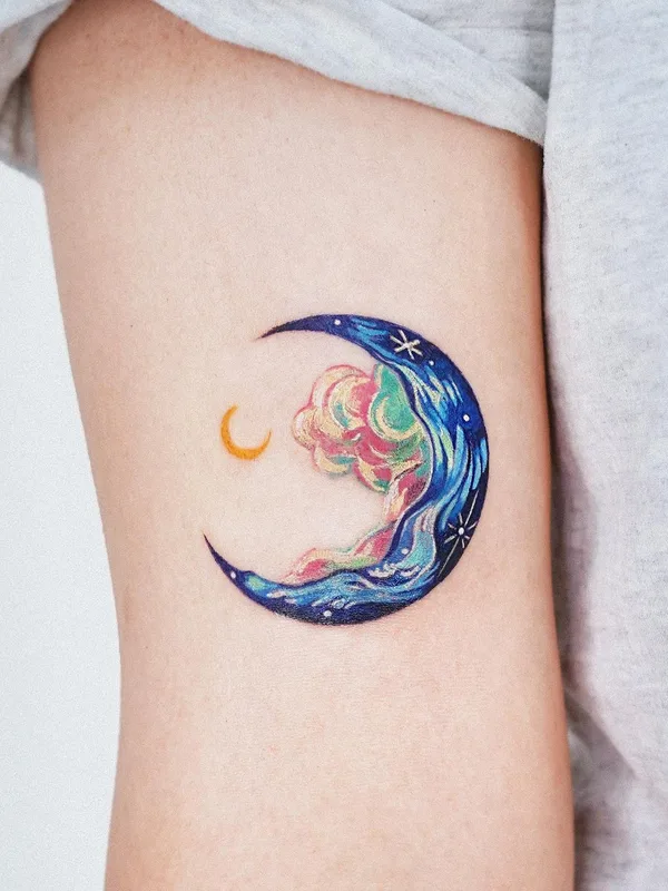 color illustrative 타투 부위 upper arm #53590 | 타투이스트 Fluffyattoo