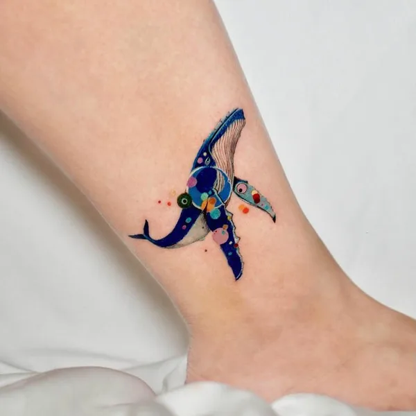Illustrative tattoo by Pilar Zurita in New York City
