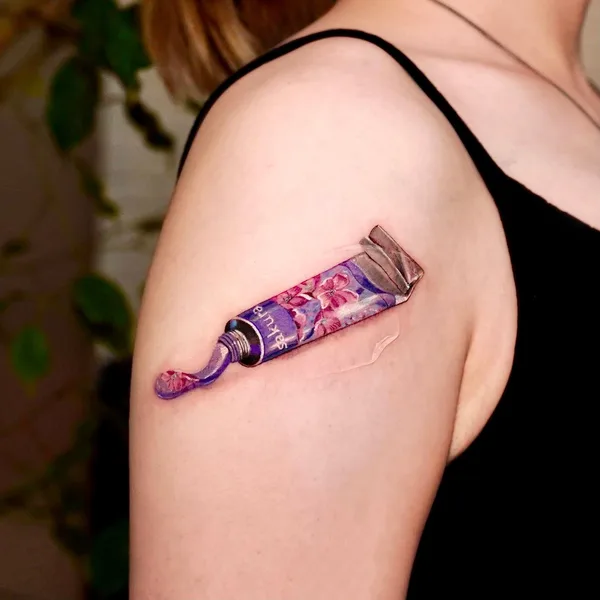 Illustrative tattoo by Pilar Zurita in New York City