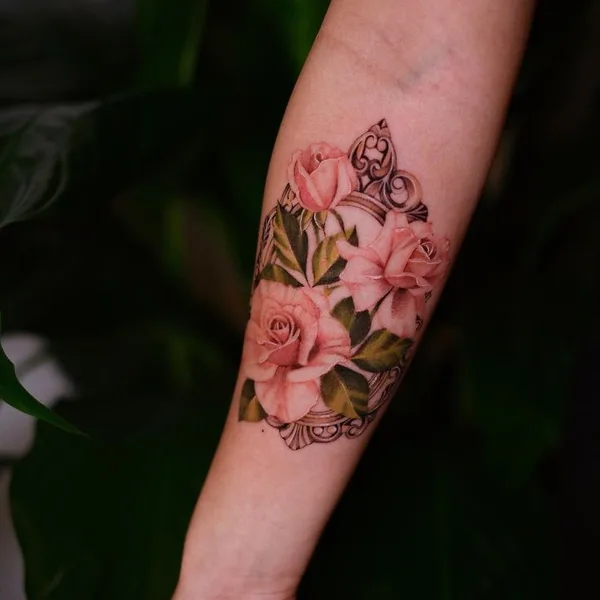 Botanical tattoo by PONY WAVE in Los Angeles
