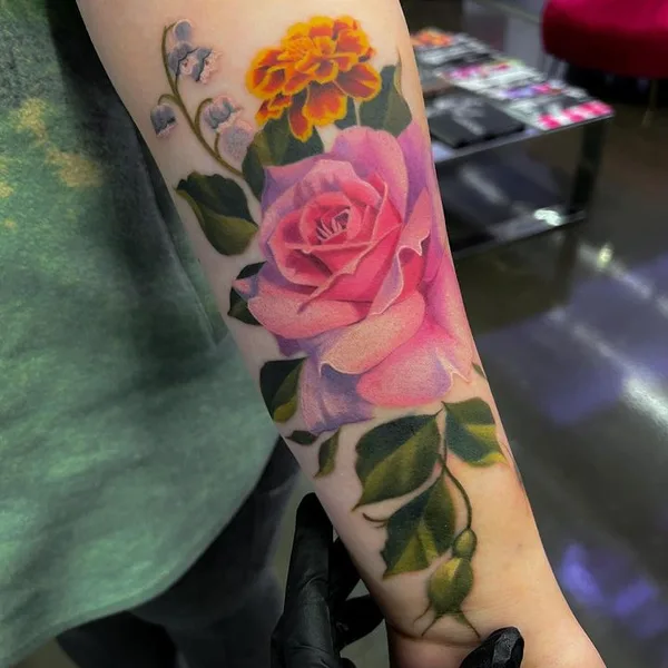 Botanical tattoo by PONY WAVE in Los Angeles