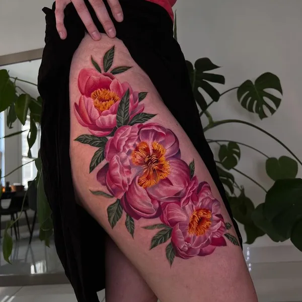 Botanical tattoo by PONY WAVE in Los Angeles