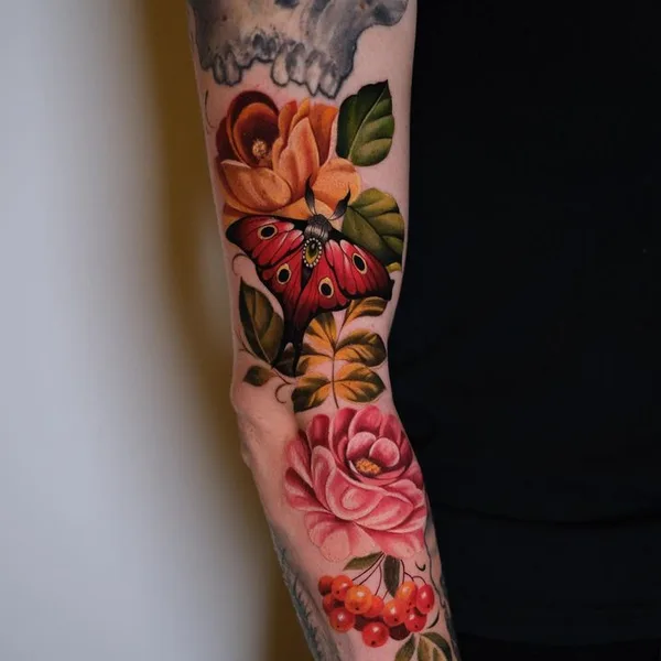 Botanical tattoo by PONY WAVE in Los Angeles