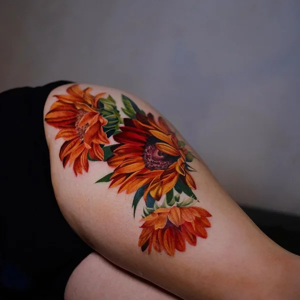 Botanical tattoo by PONY WAVE in Los Angeles