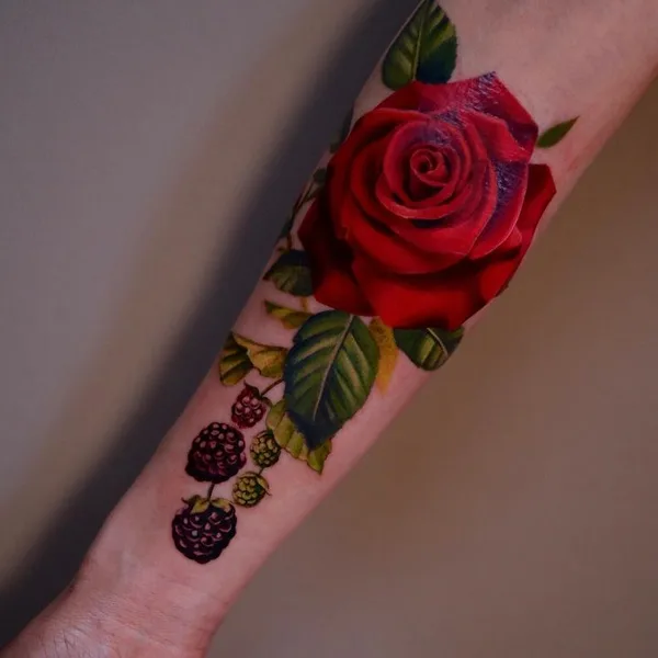 Botanical tattoo by PONY WAVE in Los Angeles