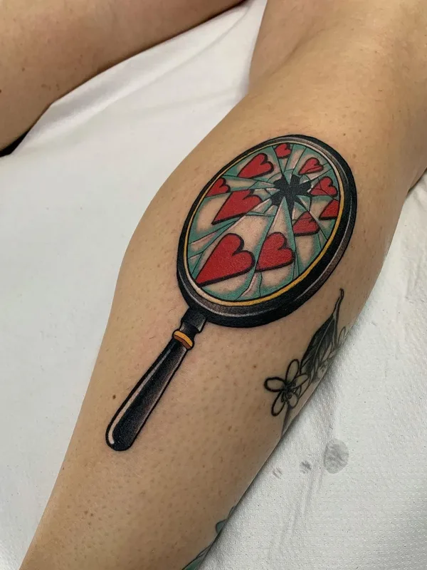 color traditional tatouage sur calf #40044 | Artiste tatoueur Julian