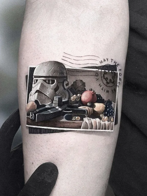 men, female color micro-realism, miniature татуировка на forearm #40058 | Тату мастер Kozo