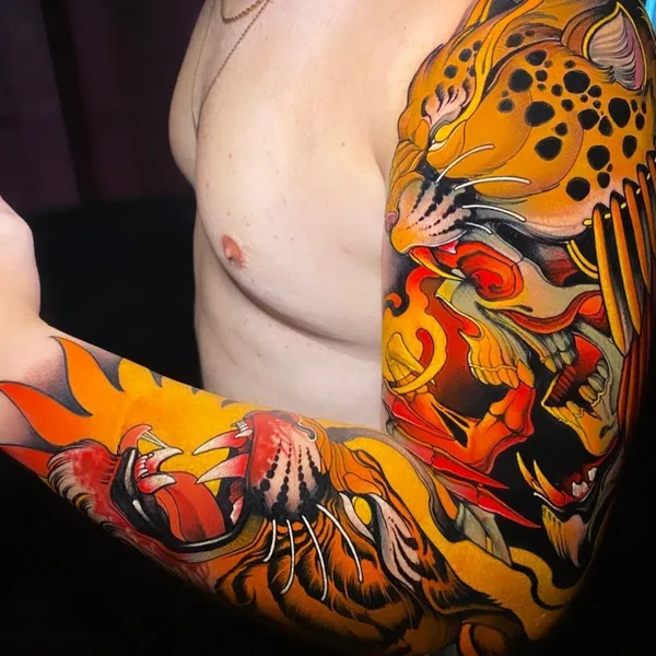 Нео традиционная tattoo by Juan David Rendón in Manizales
