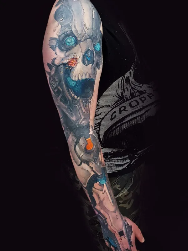 Биомеханика tattoo by Константин Алексеев in Москва
