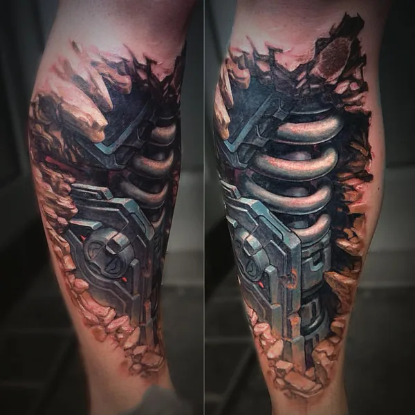 Биомеханика tattoo by Константин Алексеев in Москва
