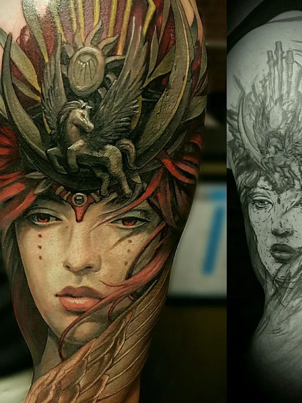 Биомеханика tattoo by Константин Алексеев in Москва