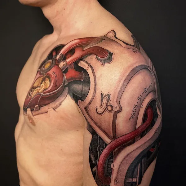 Биомеханика tattoo by Константин Алексеев in Москва