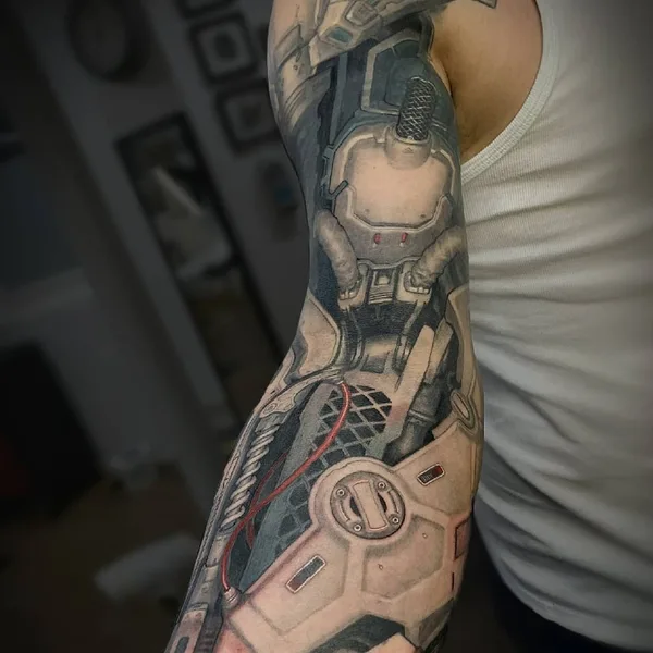 Биомеханика tattoo by Константин Алексеев in Москва