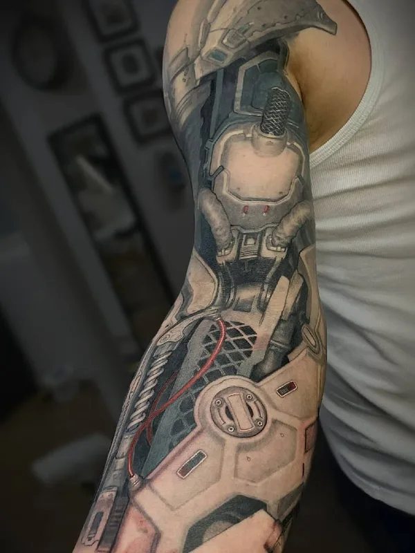 Биомеханика tattoo by Константин Алексеев in Москва