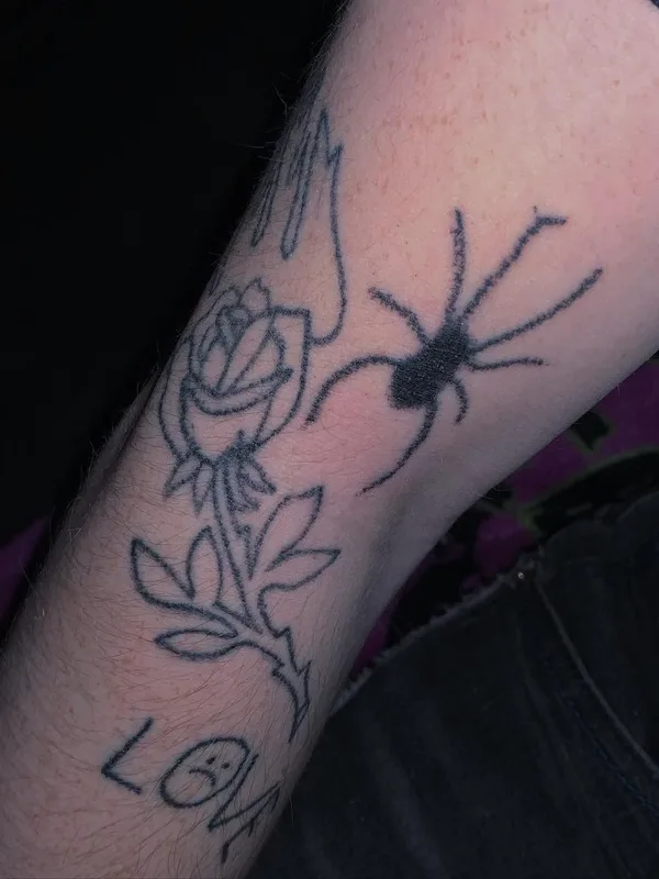 black sketch tattoo on forearm #40561 | Tattoo Artist Salem Schaar