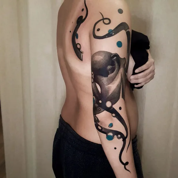 Author's Style tattoo by Mike Kyrtatas in Athina