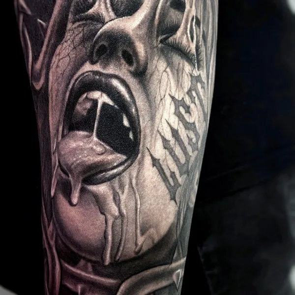 Ornamental tattoo by Andrey Pavlenko in Moscow