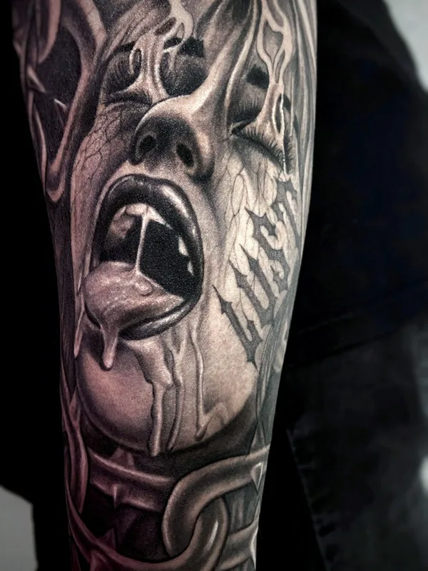 black and grey black and grey 타투 부위 forearm #70586 | 타투이스트 Andrey Pavlenko