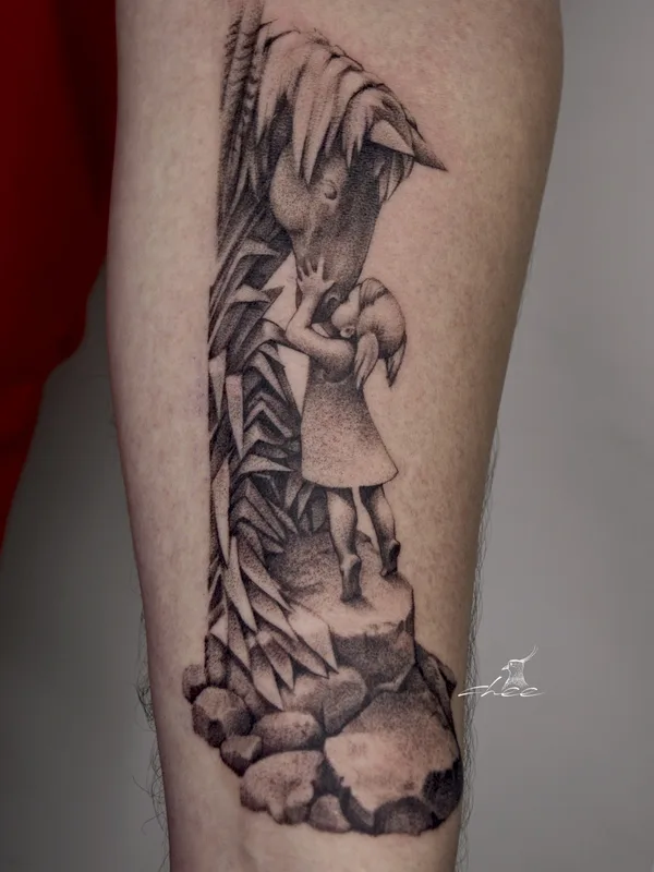 black and grey black and grey tatouage sur forearm #70600 | Artiste tatoueur chee.tattoo