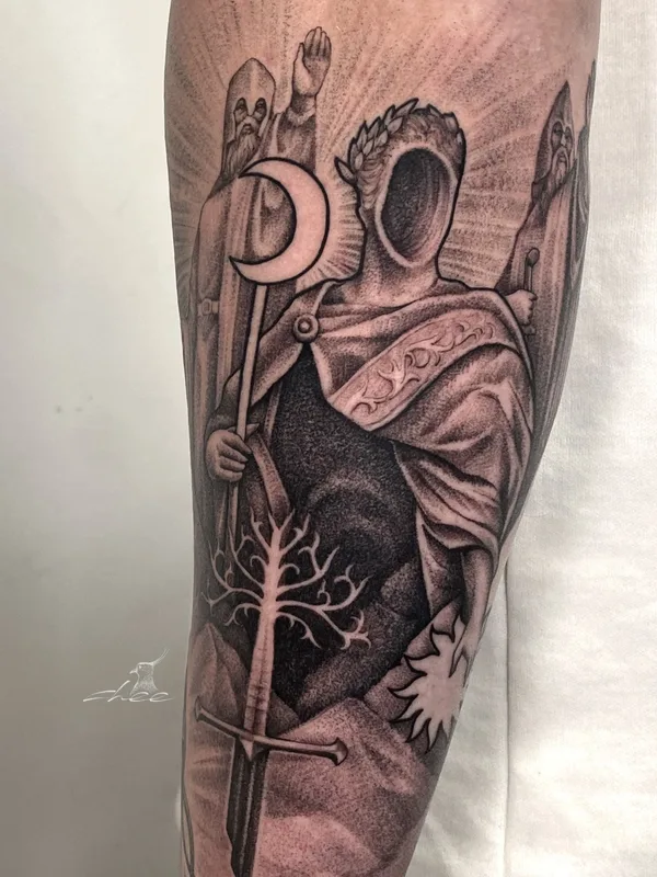 black and grey black and grey tatouage sur forearm #70603 | Artiste tatoueur chee.tattoo
