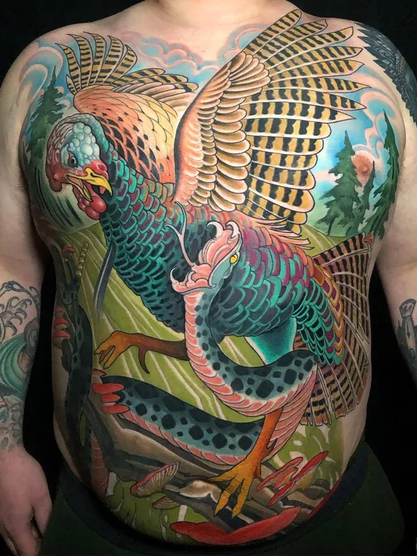 male color japanese tattoo on chest #31661 | Tattoo Artist Dan Pemble