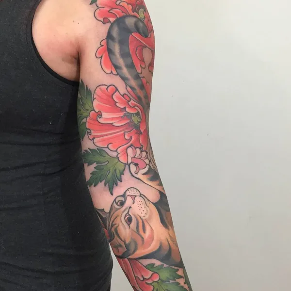 Neo Traditional tattoo by Dan Pemble in Marquette