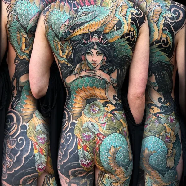 New School tattoo by Teresa Sharpe in Richmond