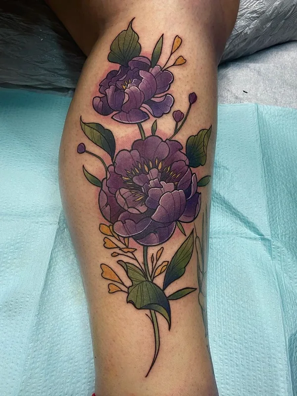 color illustrative 타투 부위 calf #56455 | 타투이스트 Sara Stigmata
