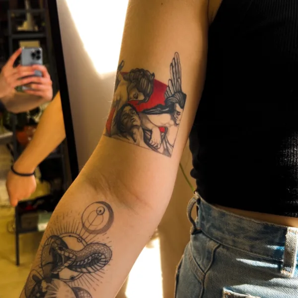 Graphic tattoo by Дмитрий Makabr in Волгоград