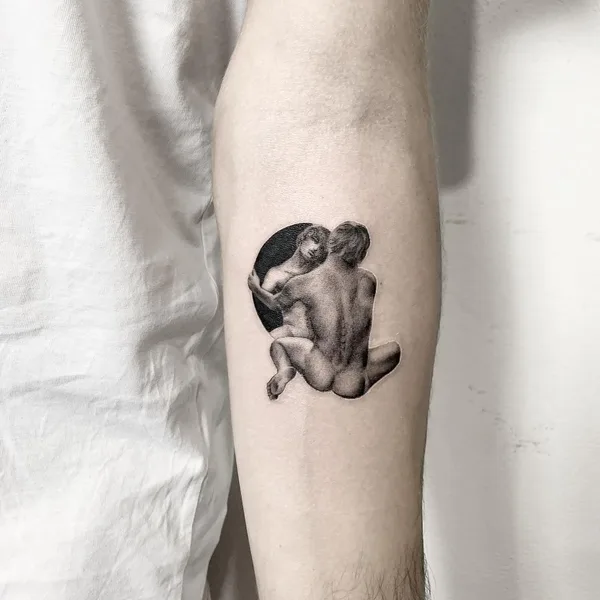 Minimalism tattoo by Hernan Giamberardino in Palma