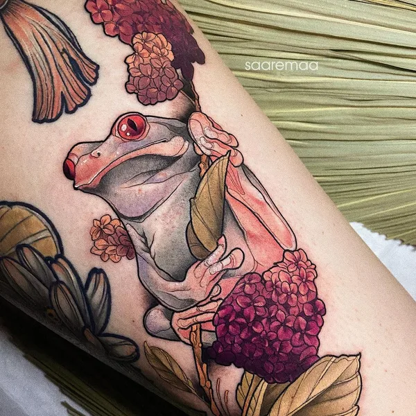Botanical tattoo by Анастасия Клюева in Moscow