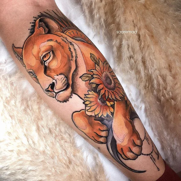 Botanical tattoo by Анастасия Клюева in Moscow