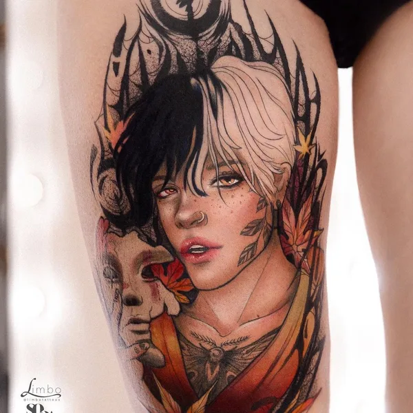 Нео традиционная tattoo by Lina Limbo in Москва