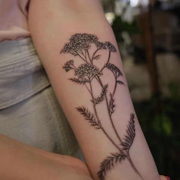 Botanical tattoo by Александра Воробьева in Moscow