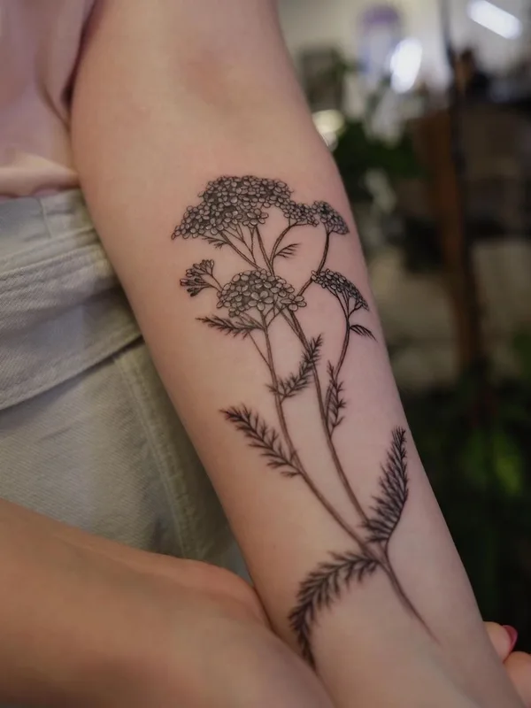 Botanical tattoo by Александра Воробьева in Moscow