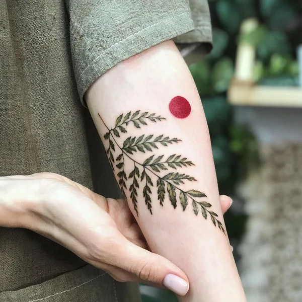 Botanical tattoo by Александра Воробьева in Moscow