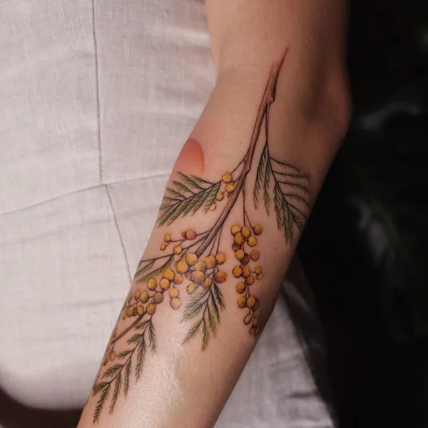 Botanical tattoo by Александра Воробьева in Moscow