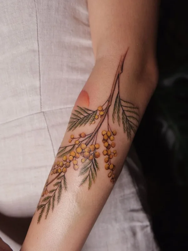 Botanical tattoo by Александра Воробьева in Moscow