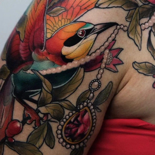 Botanical tattoo by Лариса Ганзвинд in Moscow
