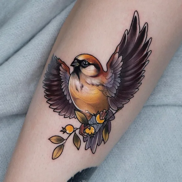 Botanical tattoo by Лариса Ганзвинд in Moscow