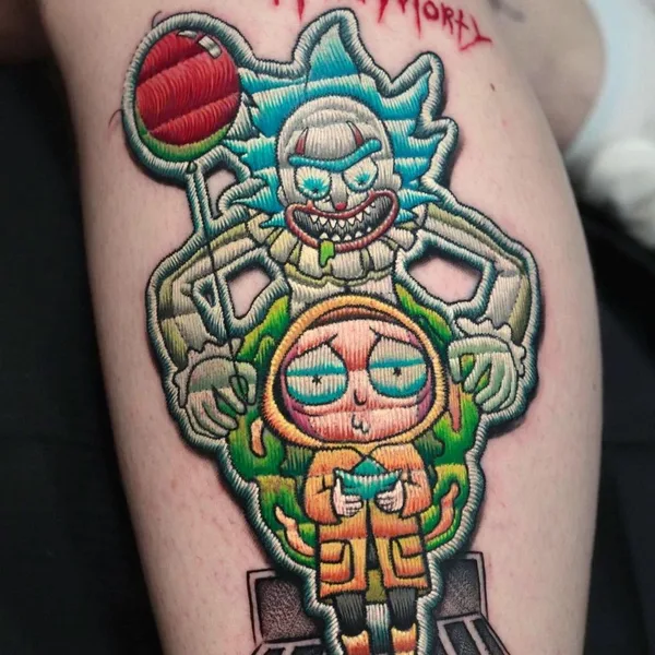 Illustrative tattoo by Terioshi Otto in Dortmund