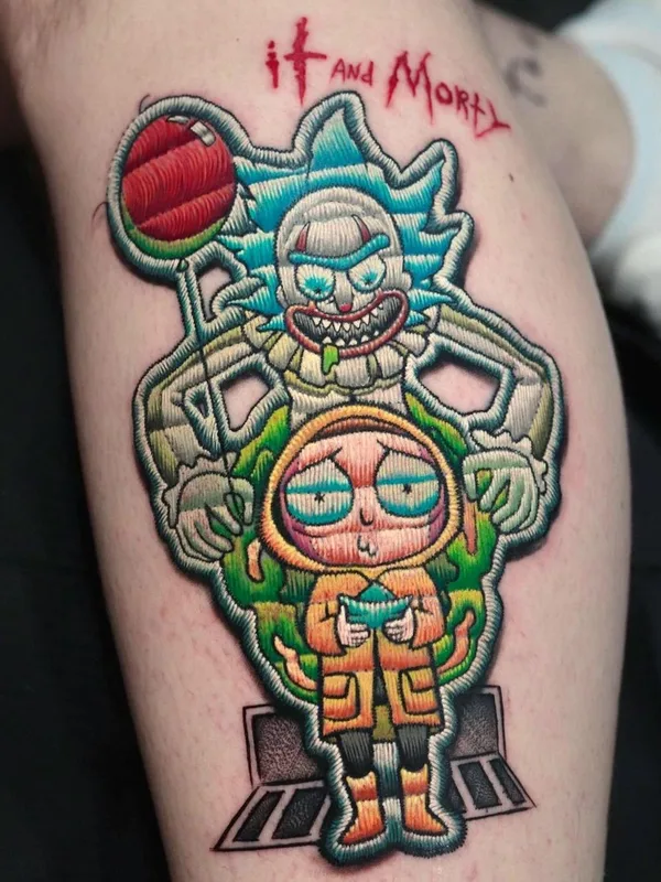 color illustrative tatuaje en calf #60237 | Tatuador Terioshi Otto