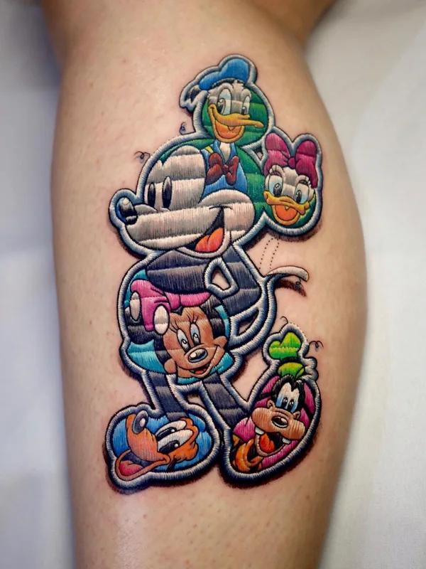 color illustrative tatuaje en calf #60238 | Tatuador Terioshi Otto