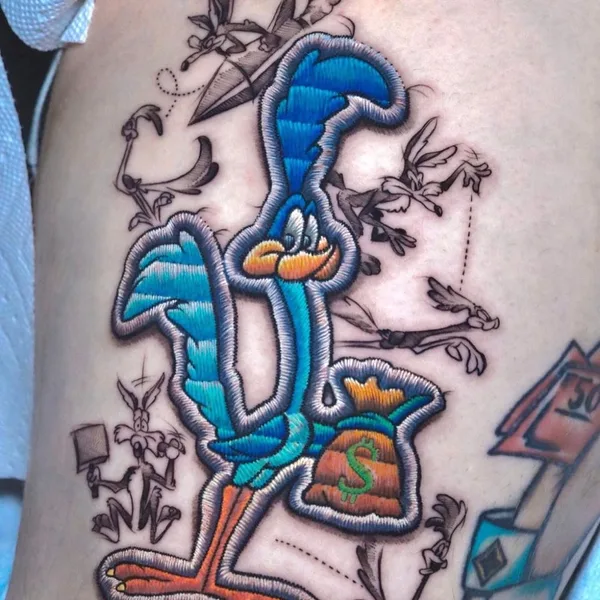 Illustrative tattoo by Terioshi Otto in Dortmund