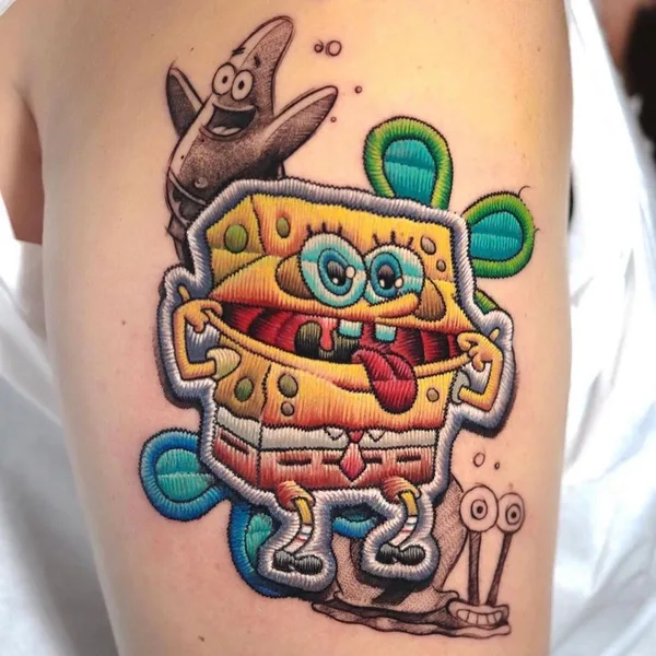 Illustrative tattoo by Terioshi Otto in Dortmund
