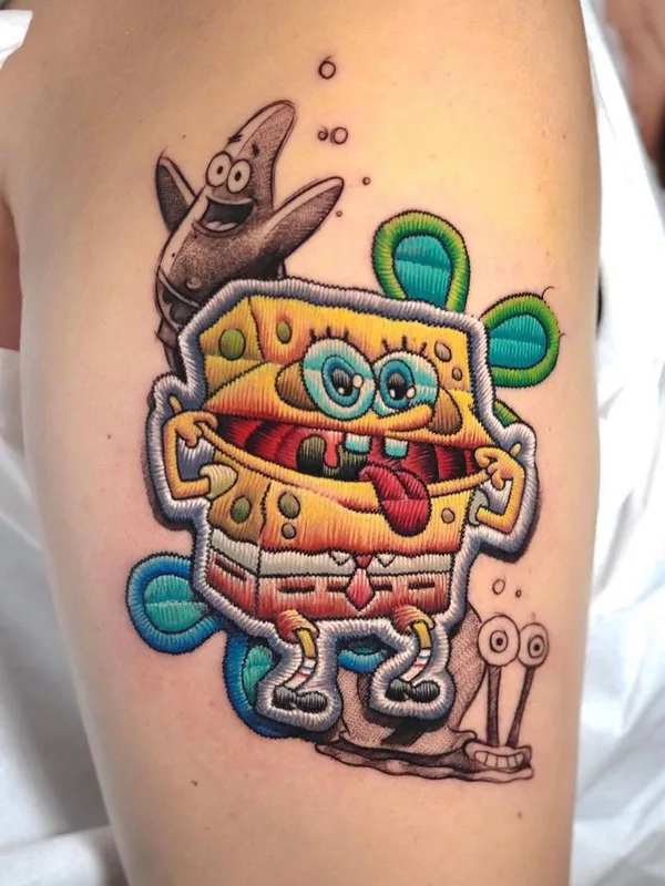 color cartoon tatuaje en upper arm #60234 | Tatuador Terioshi Otto