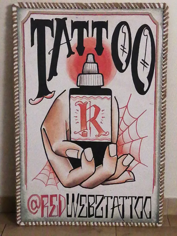 color old school 纹身 在 not tattoo #46627 | 纹身师 red webz tattoo studio
