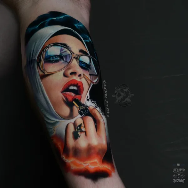 Portrait tattoo by Евгений Олейник in Kyiv